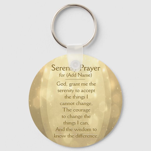 Llavero Personalizado Serenity Prayer (Anverso)