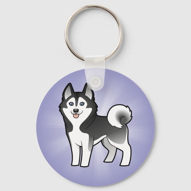Llavero Personalizado Siberian Husky / Alaskan Malamute (Anverso)