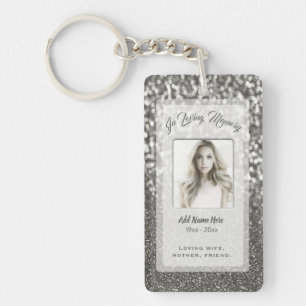 Llavero Personalizado Silver Memorial Add Photo