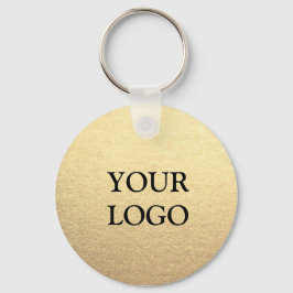 Llavero Personalizado Simple Clean Gold Negocios Tu logoti