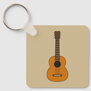 Llavero Personalizado simple de guitarra acústica