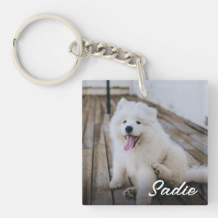 Llavero Personalizado Simple Dos Mascotas Foto