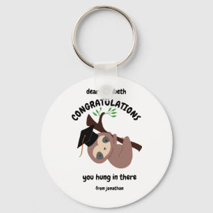 Llavero Personalizado Sloth Graduación que colgó ahí