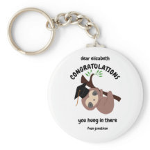Personalizado Sloth Graduación que colgó ahí