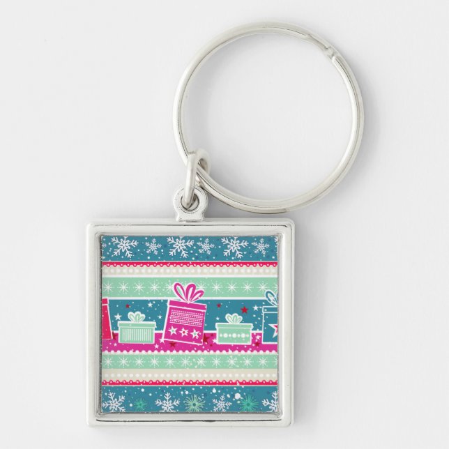 Llavero Personalizado Snowflakes and Presakes (Frente)