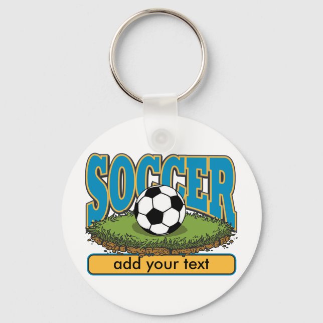 Llavero Personalizado Soccer Añadir texto (Anverso)