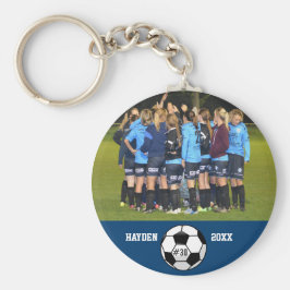 Llavero Personalizado Soccer Collage de fotos Nombre númer