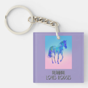 Llavero personalizado Sólo un chica que ama los caballos