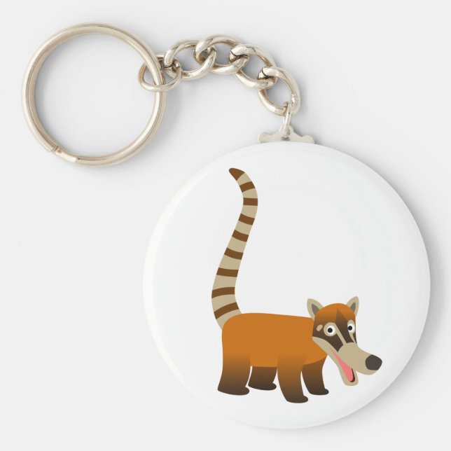 Llavero Personalizado sonriente Cute Coatimundi (Frente)