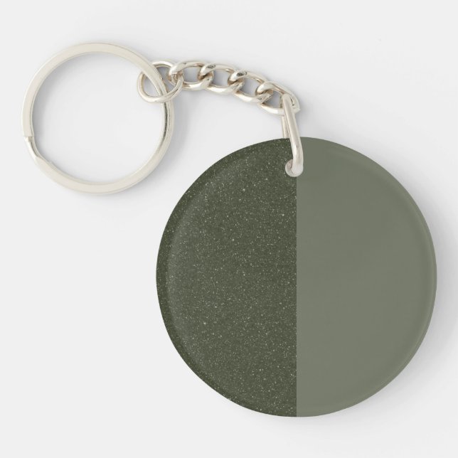 Llavero Personalizado Split Moss Green Keychain - Mateo y  (Frente)