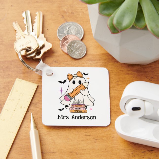 Llavero Personalizado Spooky Teacher Club Halloween Ghost  (Escritorio )