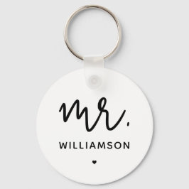 Llavero Personalizado Sr. | Boda Minimalista Nueva Pareja 