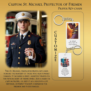 Llavero Personalizado St. Michael Protector de la Oración 
