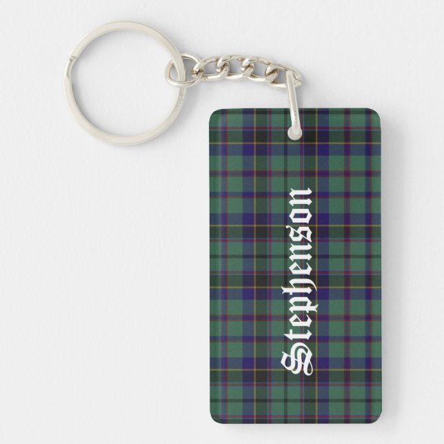Llavero Personalizado Stephenson Tartan Plaid Key Chain (Frente)