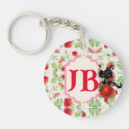 Llavero Personalizado Strawberry Monogrammed