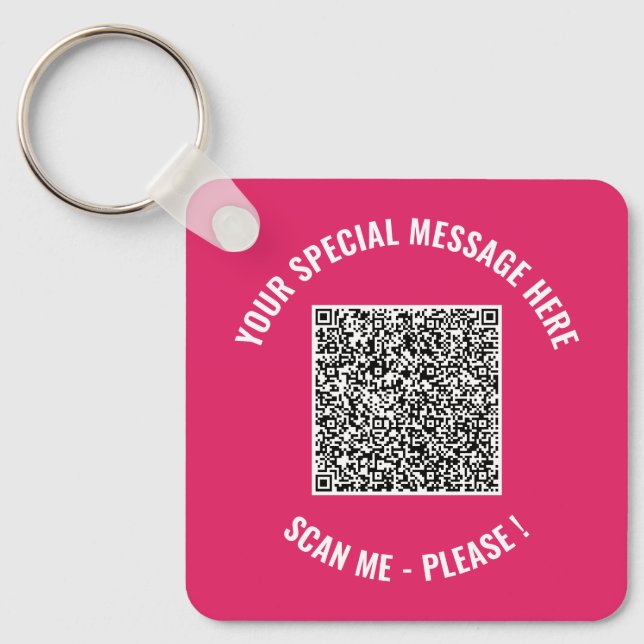 Llavero Personalizado Su Código QR Texto Personalizado Lla (Anverso)