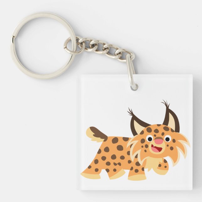 Llavero Personalizado suave Bobcat Acrílico Keychain (Frente)