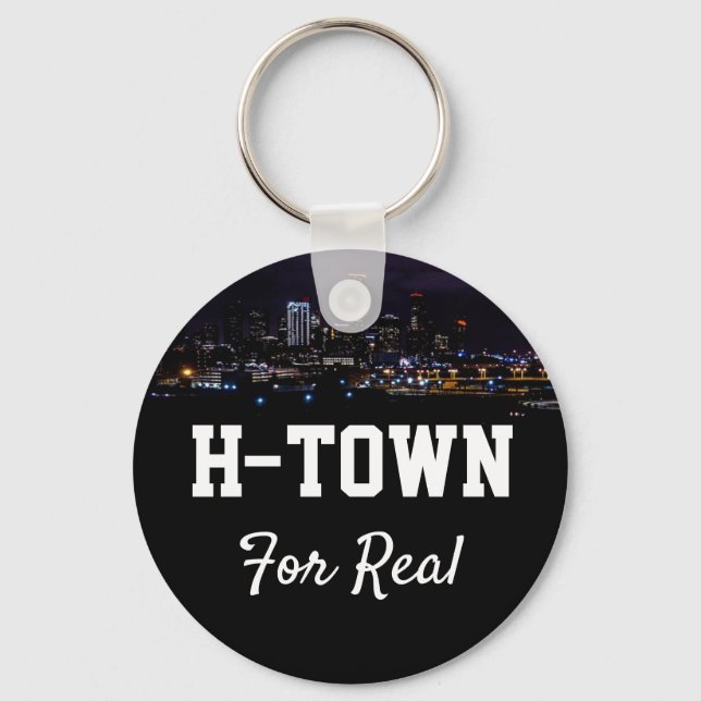 Llavero Personalizado Text H Town For Real Downtown Housto (Anverso)