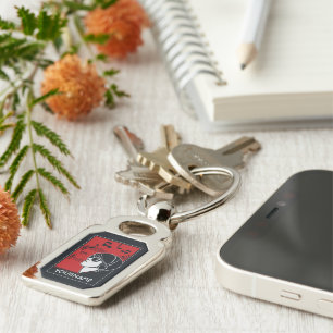 Llavero Personalizado Texto Art Deco Cadena de claves de m