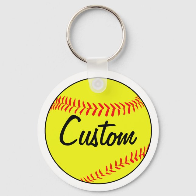 Llavero Personalizado Texto Blanco Fastpitch Equipo Keycha (Anverso)