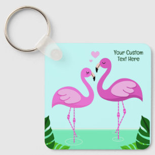 Llavero Personalizado Texto Flamingo Amor