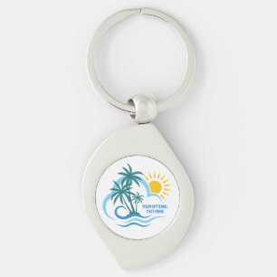Llavero Personalizado Texto Islas Tropicales
