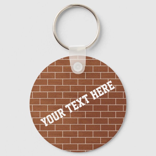 Llavero Personalizado Texto Keychain Brick Wall Personaliz (Anverso)