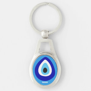 Llavero Personalizado Texto Malvado Ojo Nazar Amulet