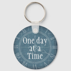 Llavero Personalizado Texto Vintage Blue Clock Un día a la