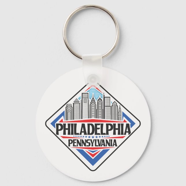 Llavero Personalizado Textos Filadelfia Pennsylvania (Anverso)