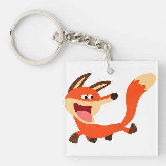 Llavero Personalizado travieso pequeño Fox Acrylic Keychai