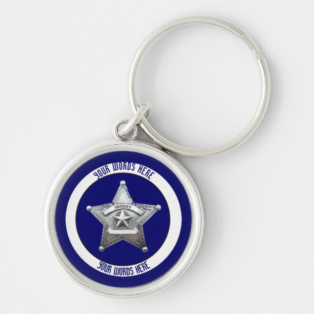Llavero Personalizado universal de la insignia del sheriff (Frente)
