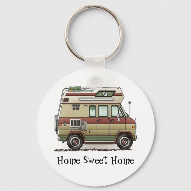 Llavero Personalizado Van Camper RV Keychain HSH (Anverso)