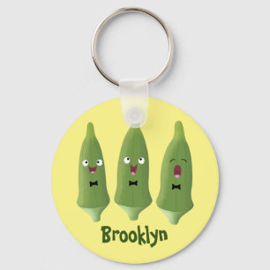 Llavero Personalizado vegetal de okra cantante