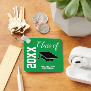 Llavero Personalizado Verde Clase 2023 Favor Keychain