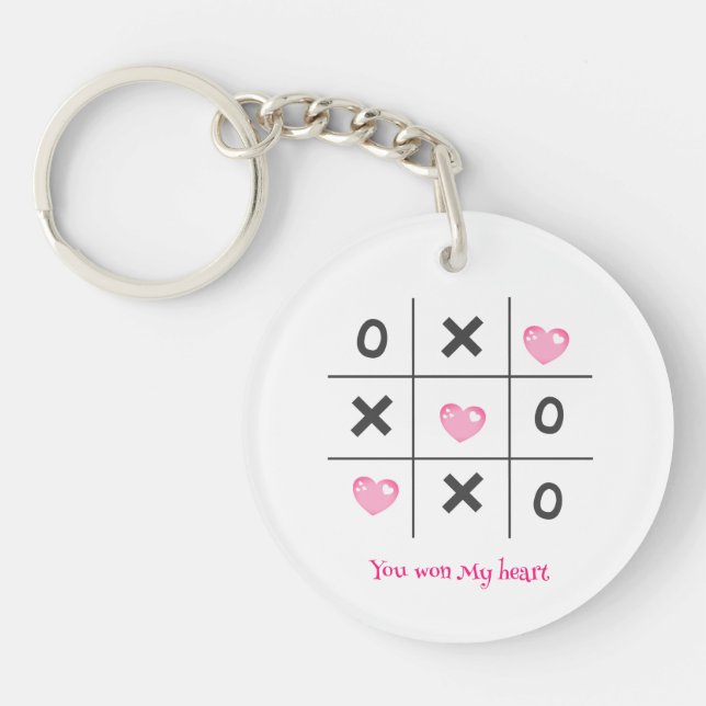 Llavero Personalizado xoxo corazones Keychain (Frente)