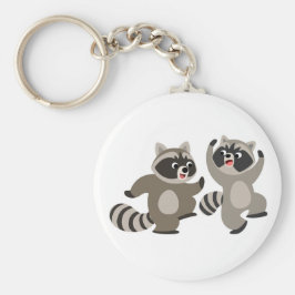 Llavero Personalizados de baile lindo Raccoons