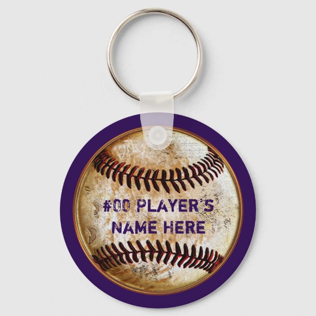 Llavero Personalizados de Béisbol para Regalos de Equipos  (Anverso)