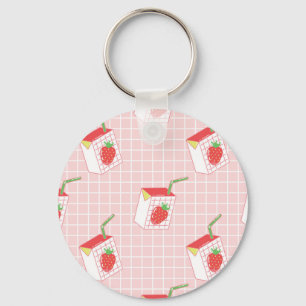 Llavero Personalizados de fresa de leche: Patrones jugueto