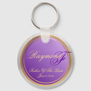 Llavero Personalizados de lavanda Padre de Novia Keepsake