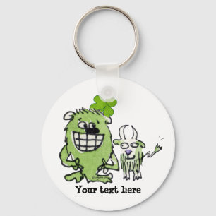 Llavero Personalizados Keychain de Green Monster Goat Sham