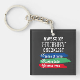 Llavero Personalizar Awesome Hubby Checklist Valentines