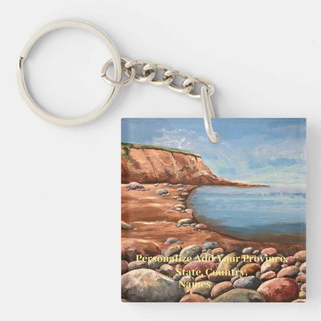 Llavero PERSONALIZAR Blues Rústicos/ browns Ocean Art (Frente)