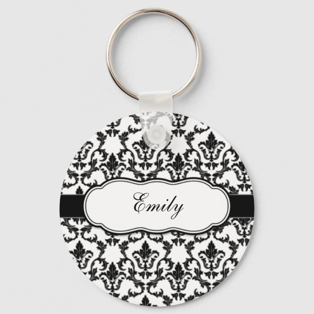 Llavero Personalizar con su nombre Damask Keychain (Anverso)