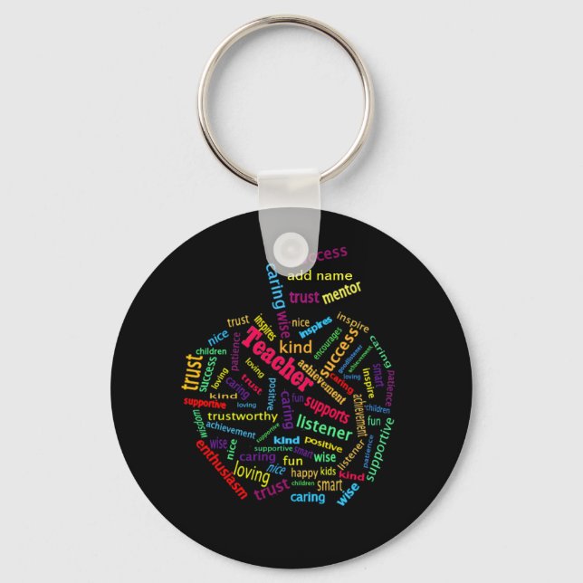 Llavero Personalizar de Apple agrega nombre de profesor en (Anverso)