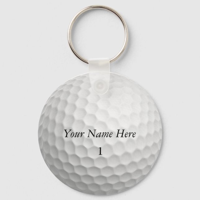 Llavero Personalizar de Keychain de Golf Ball con SU NOMBR (Anverso)