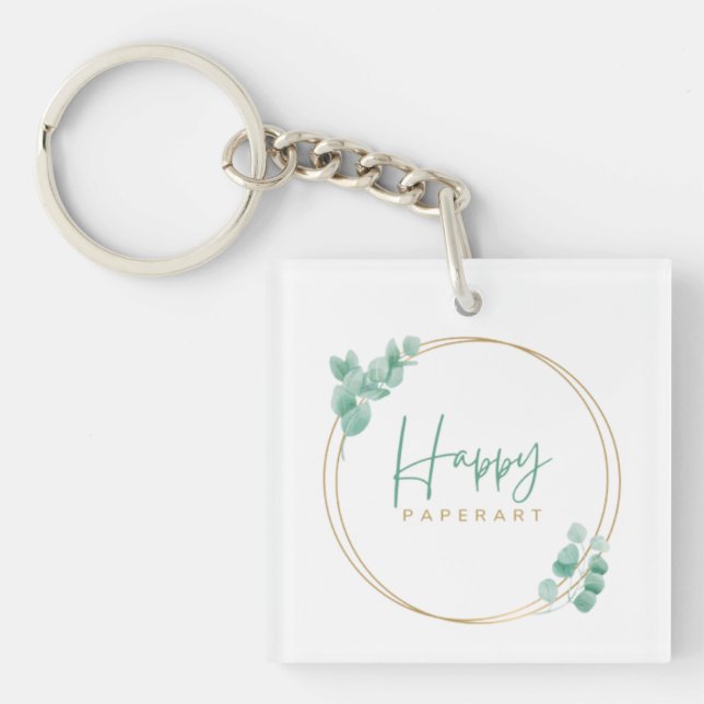 Llavero personalizar de la cadena de claves del logotipo d (Frente)