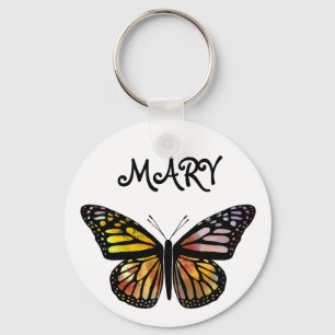 Llavero PERSONALIZAR de mariposa monarca acuarela IT