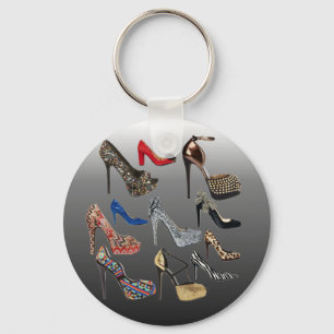 Llavero Personalizar del Collage de zapatos de tacones alt
