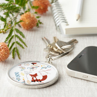 Llavero Personalizar el modelo moderno de Fox Woodland